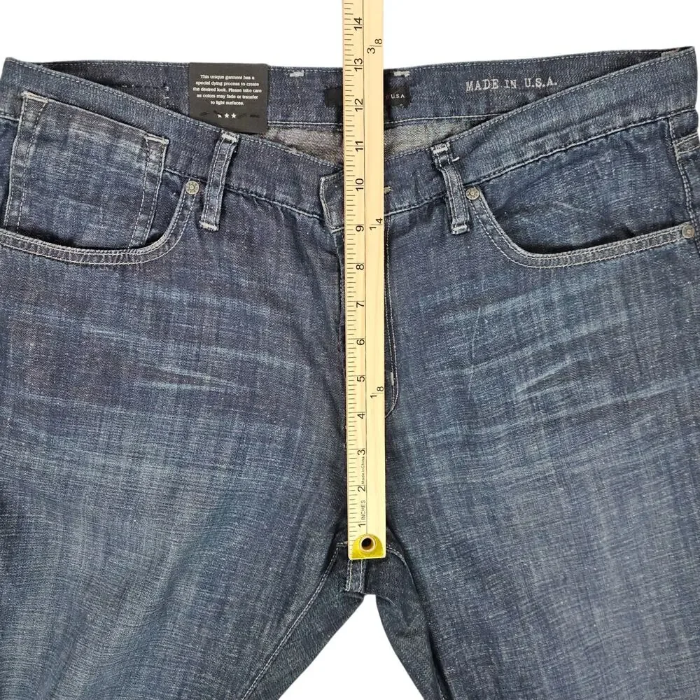 NWT John Varvatos Jeans Mens Size 38 Bowery Slim Straight Leg Casual Medium Wash